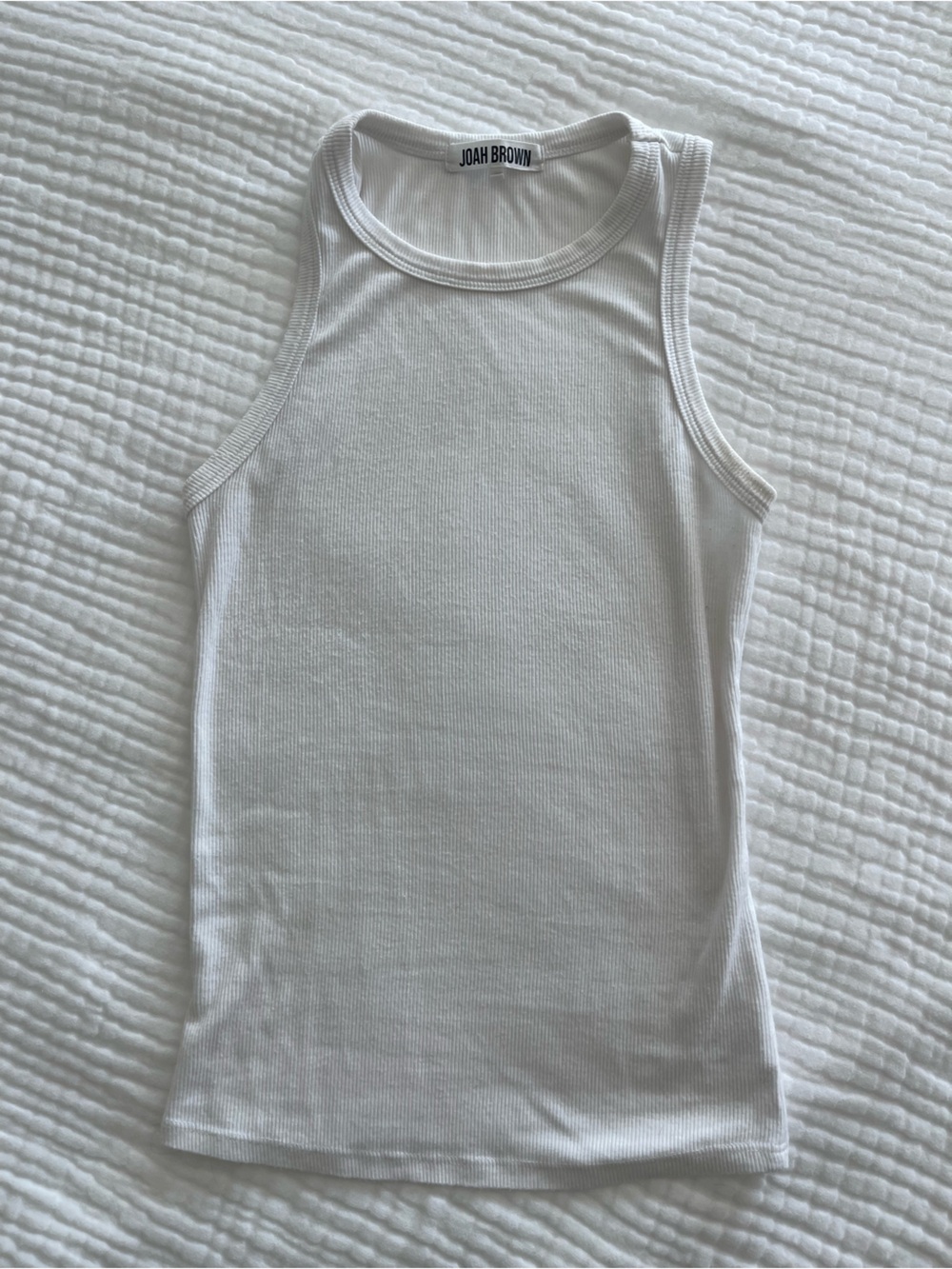 Joah Brown Ribbed Crew Neck Tank
